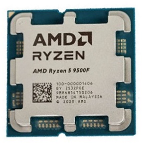 מעבד AMD לגיימרים 6 ליבות ללא מאוור וללא ליבה גרפית AMD Ryzen 5 9500F Tray Zen 5 6 Cores 32MB Cache 5GHz 65W TDP